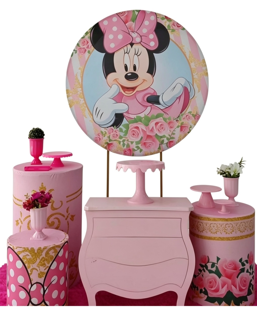 Tema Minnie Rosa - Espaçocriarfestas