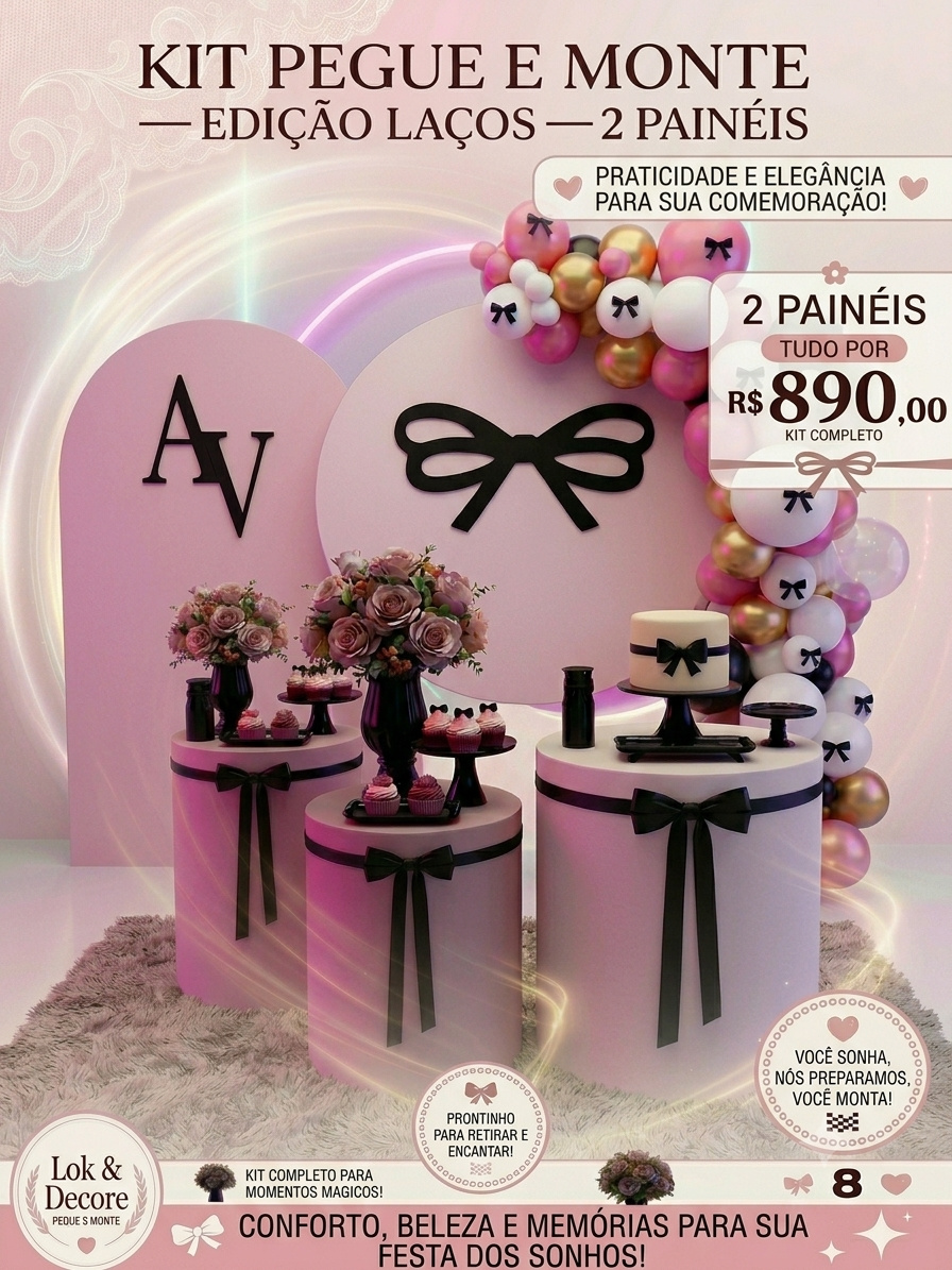 Edição "Laços Luxo" - Victoria's Secret - Rosa - Lok&Decore