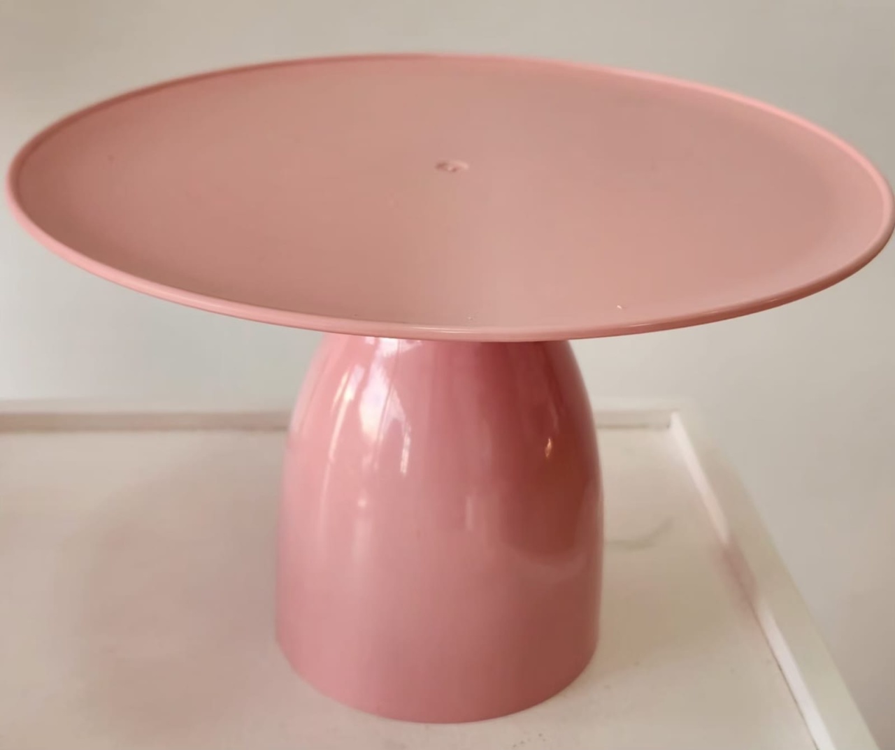 Boleira de Acrílico Cogumelo Rosa Seco - Encante festas e locações