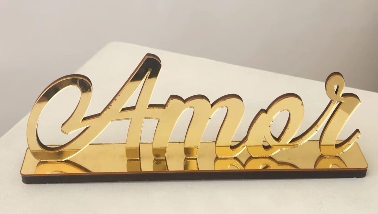 Placa Amor - Encante festas e locações
