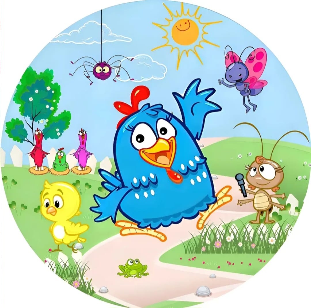 Painel Sublimado Galinha Pintadinha 50Cm - Encante festas e locações