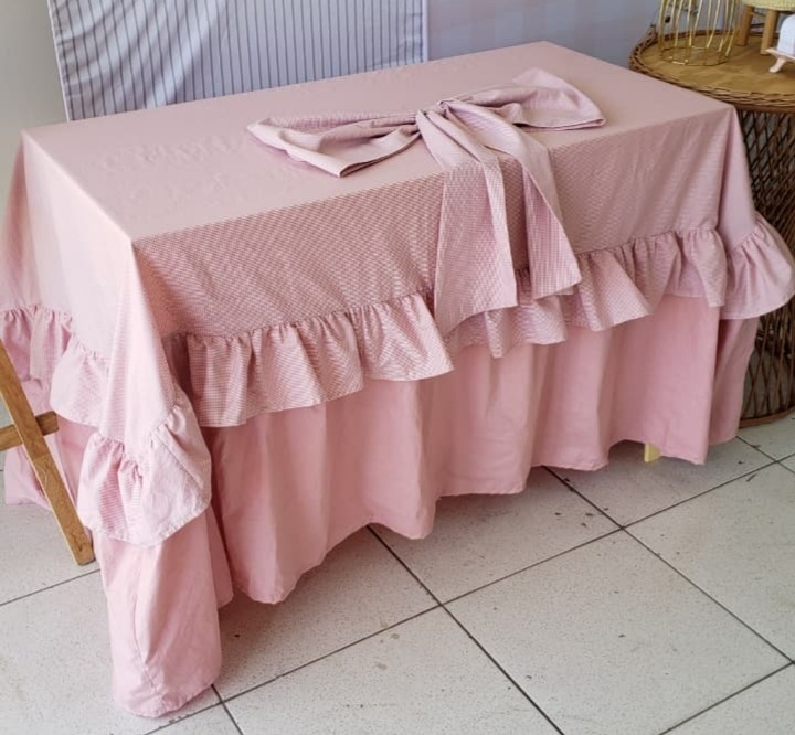Toalha de Mesa Rosa Seco - Encante festas e locações