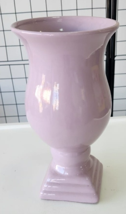 Vaso Grande Em Cerâmica Lílas - Encante festas e locações