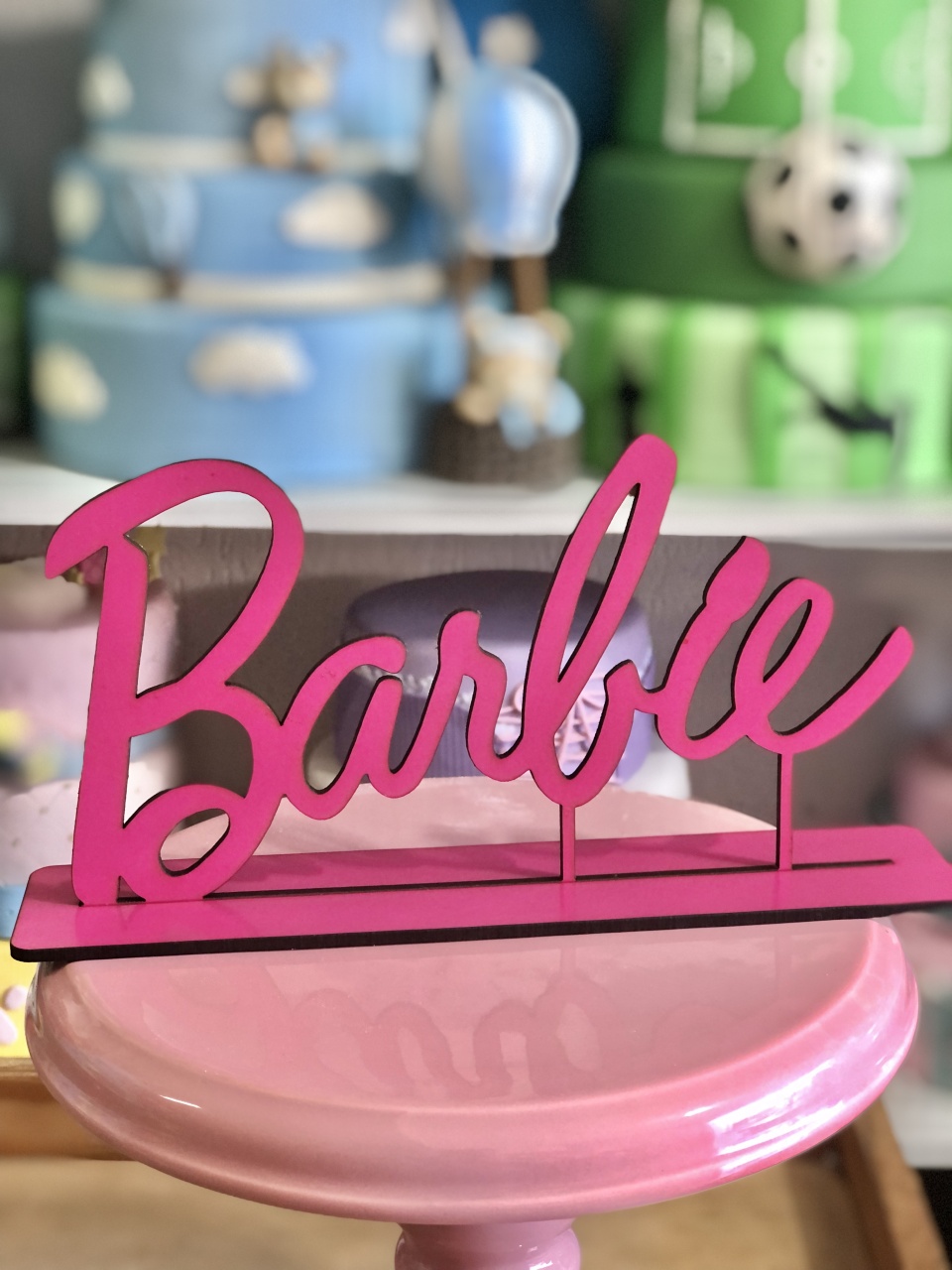 Display de Mesa Barbie - Rosa Chiclete Loque e Decore