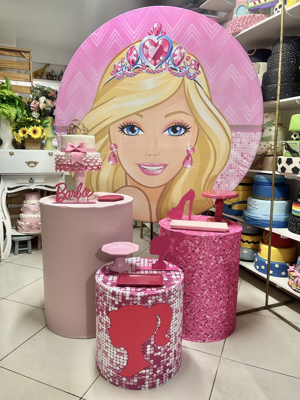 Kit Barbie - Rosa Chiclete Loque e Decore