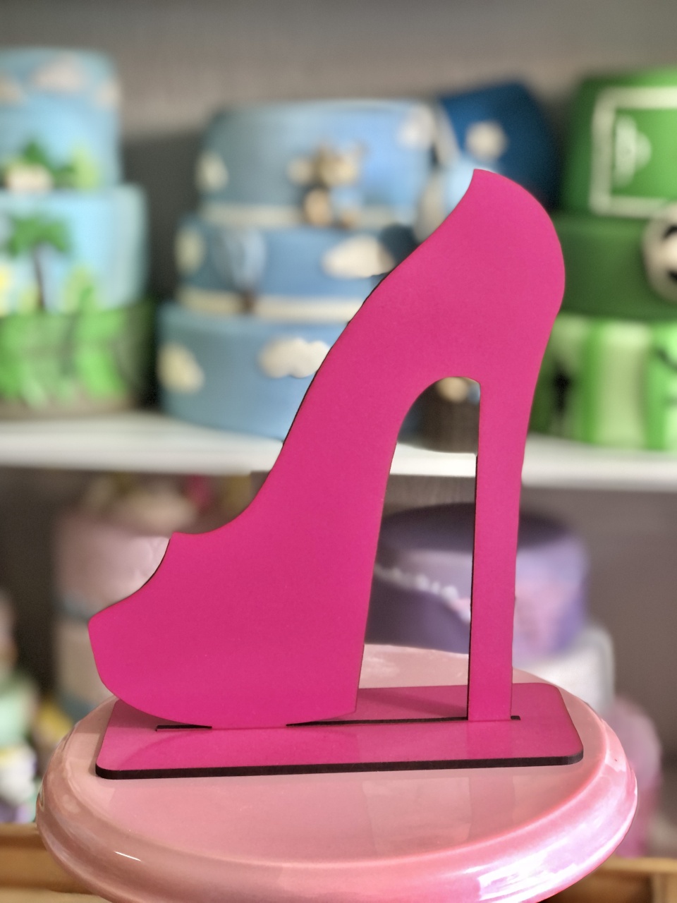 Display de Mesa Barbie Salto - Rosa Chiclete Loque e Decore
