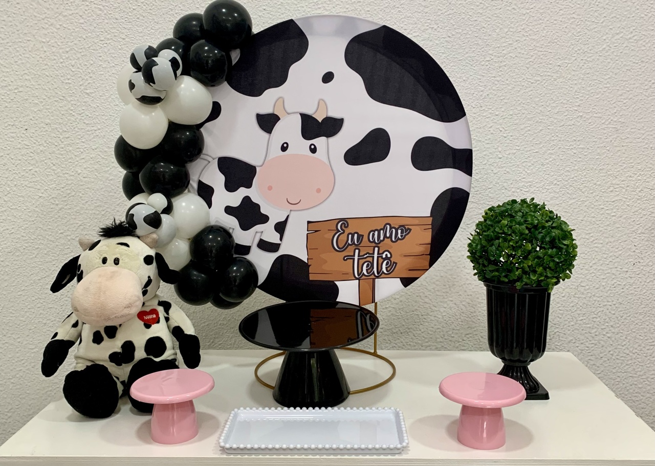 Vaquinha (Tetê) Com Balão - Vernizzi Decorações 