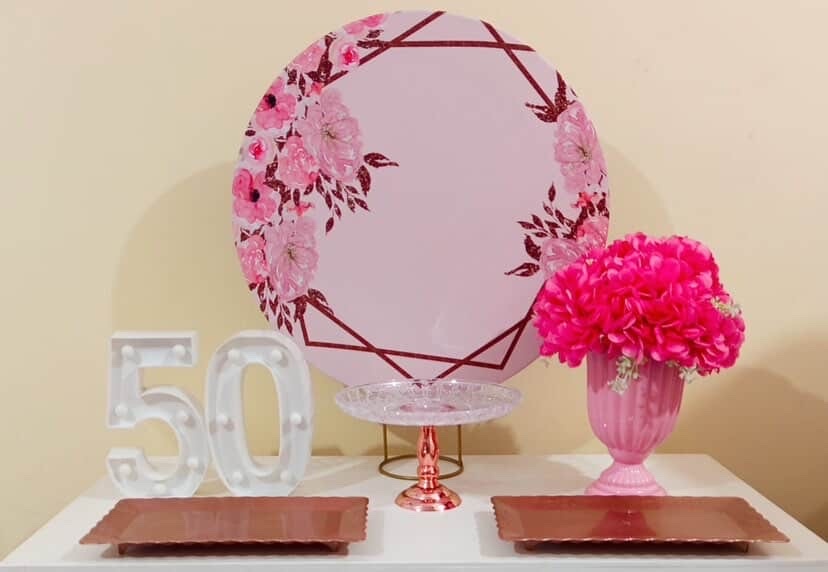 Floral Rosa 50X50 - Vernizzi Decorações 