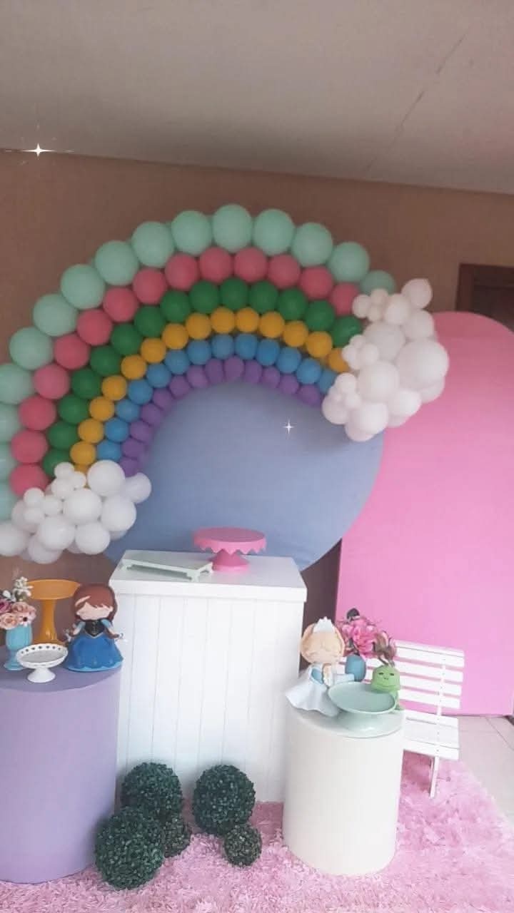 Arte de Balao Arco Iris - FRANCIANI  neres virgens