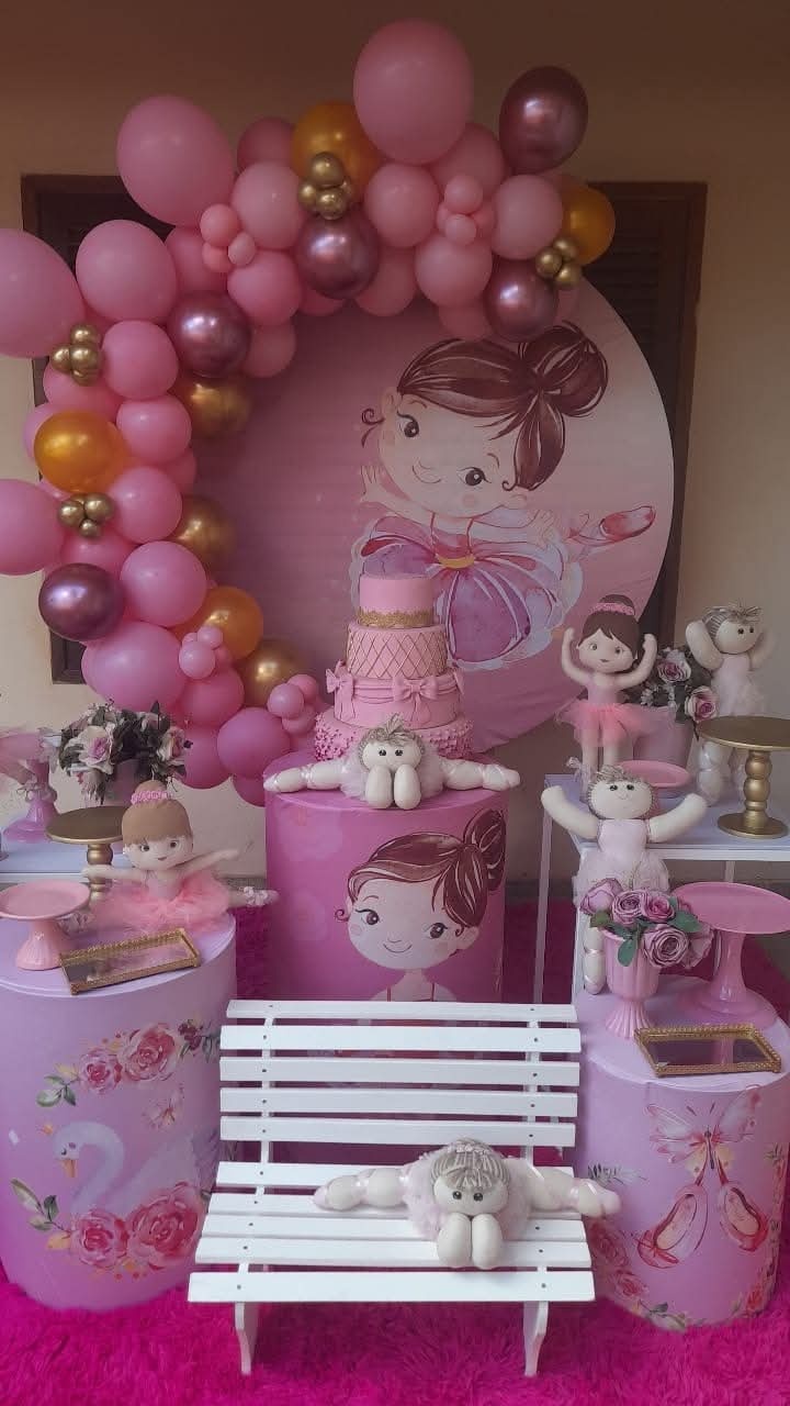 Decoraçao Bailarina Rosa - FRANCIANI  neres virgens