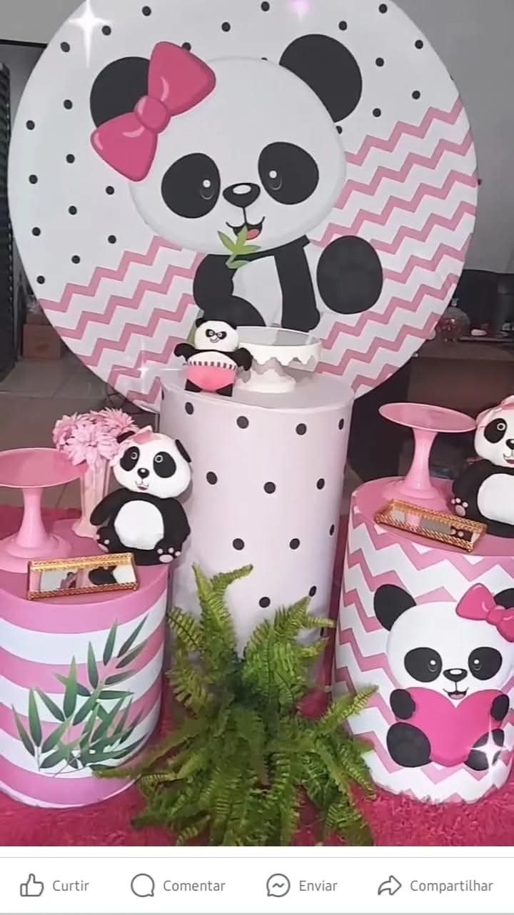 Ursinho Panda Rosa - FRANCIANI  neres virgens