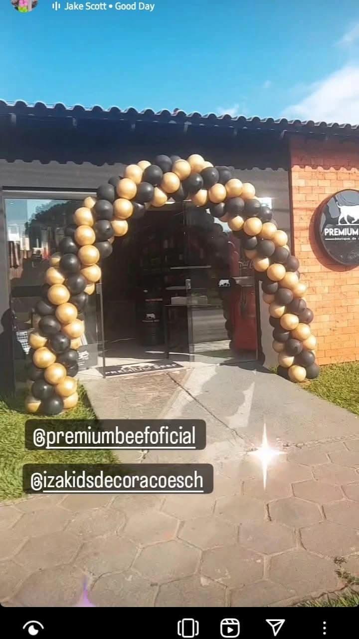 Arco de Entrada 2 Cores Preto E Dourado - FRANCIANI  neres virgens