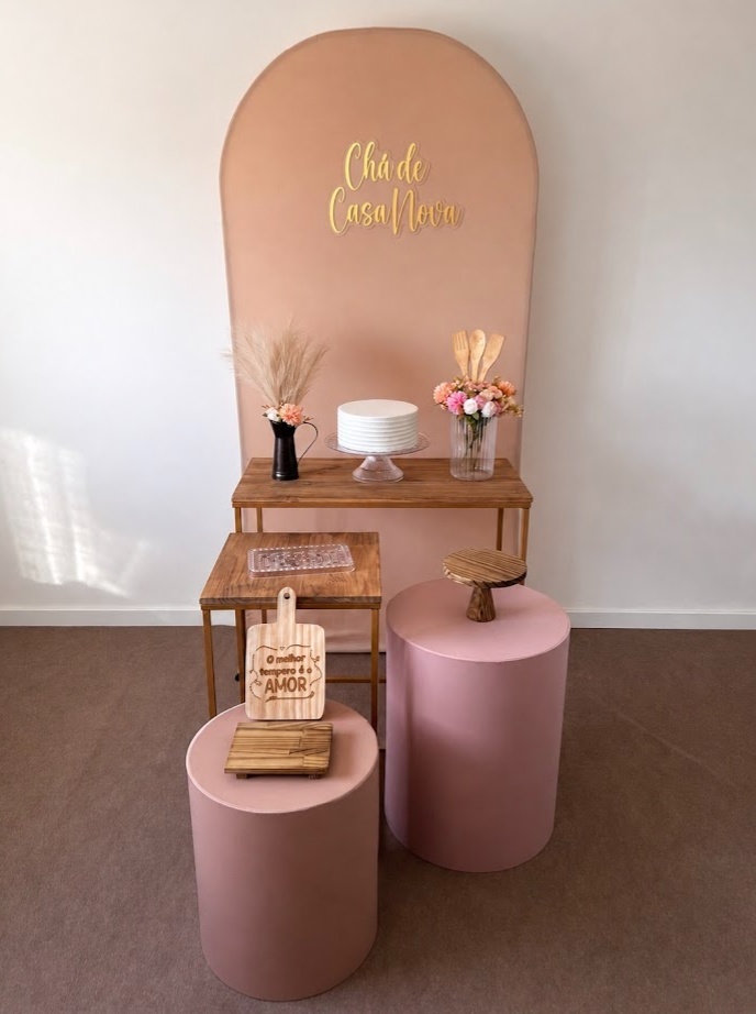 Kit Chá de Casa Nova Bege + Rosa (1) - AVELÃ DECOR