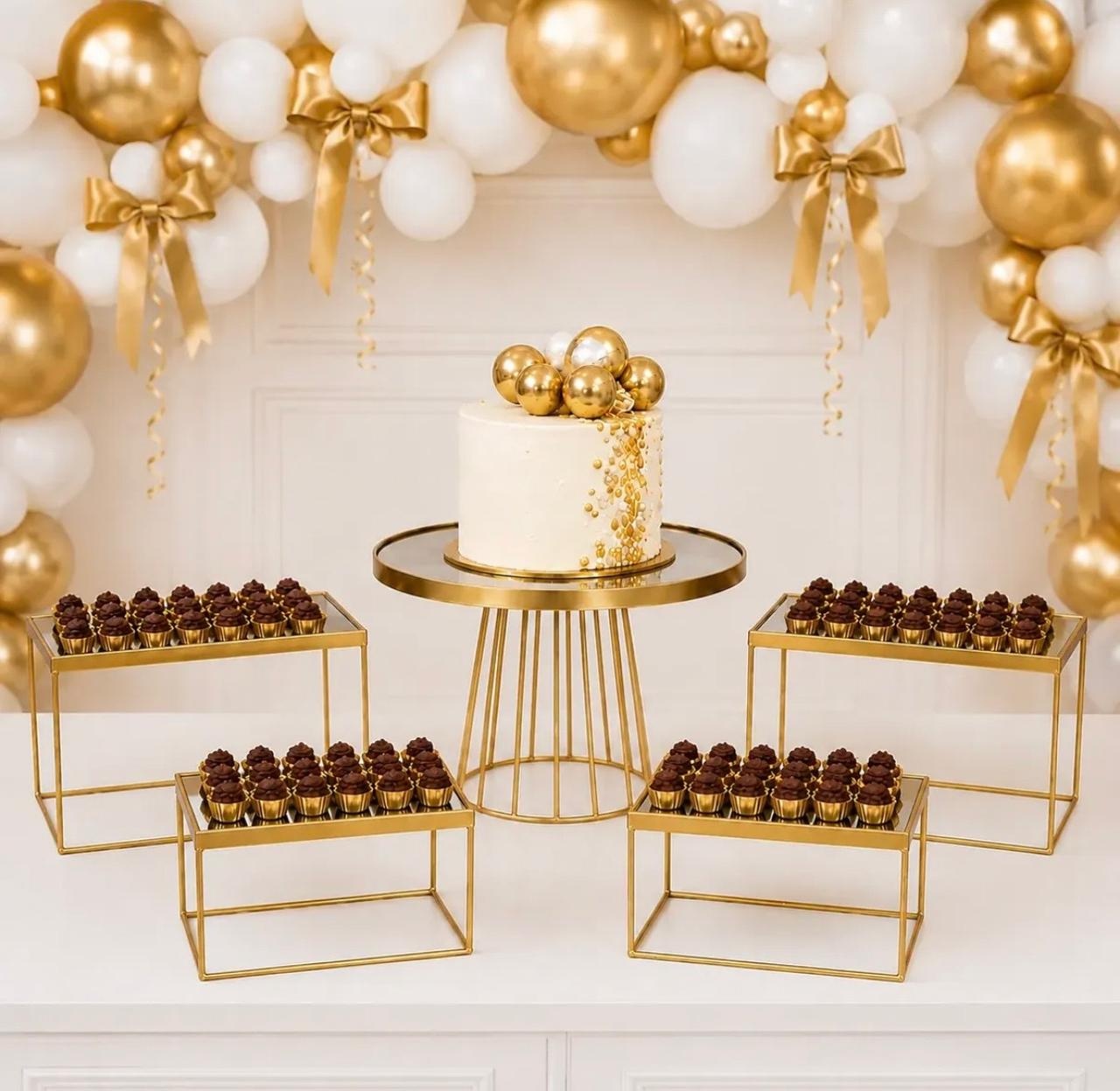 Kit Com 5 Dourado Luxo - Meu acervo 