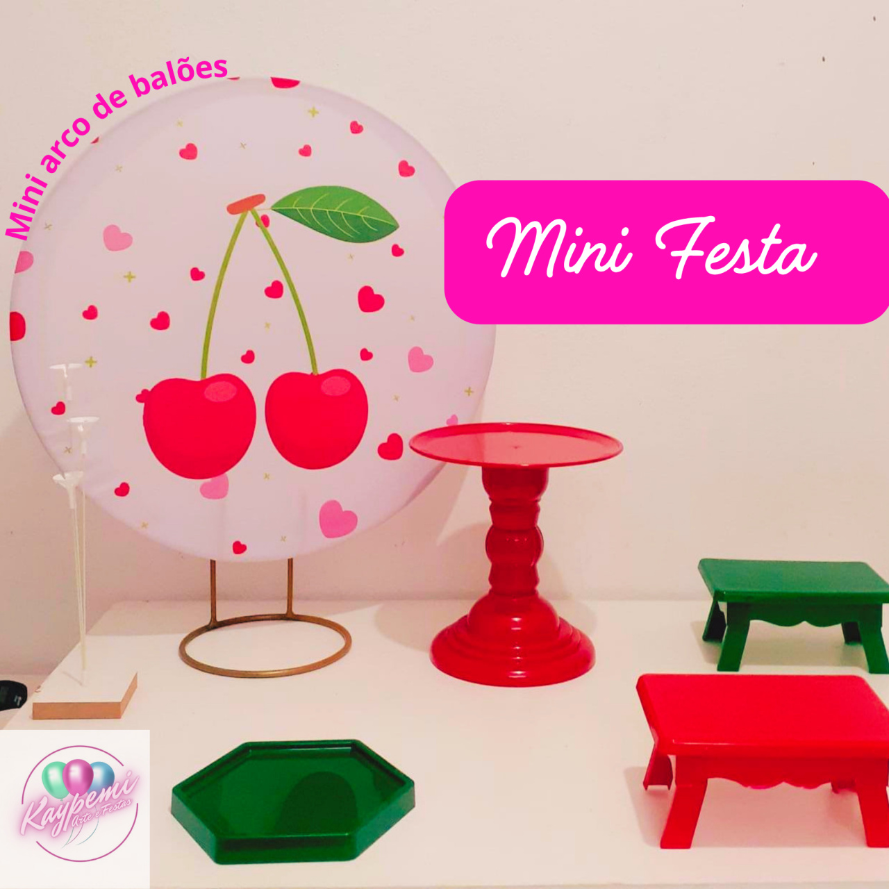 Mini Kit Mesa Cerejinha - KaypemiLocações 