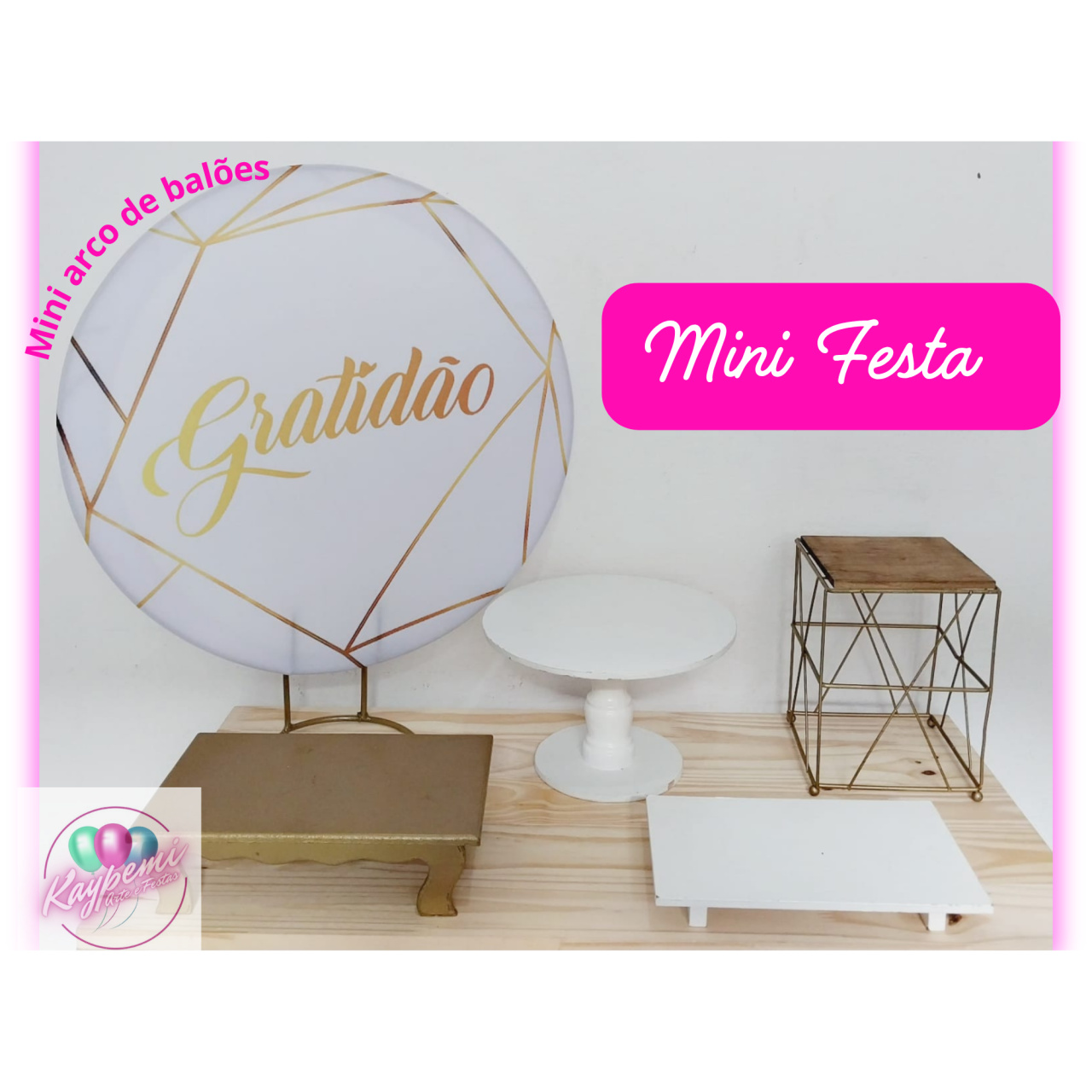 Mini Kit Mesa Gratidão - KaypemiLocações 