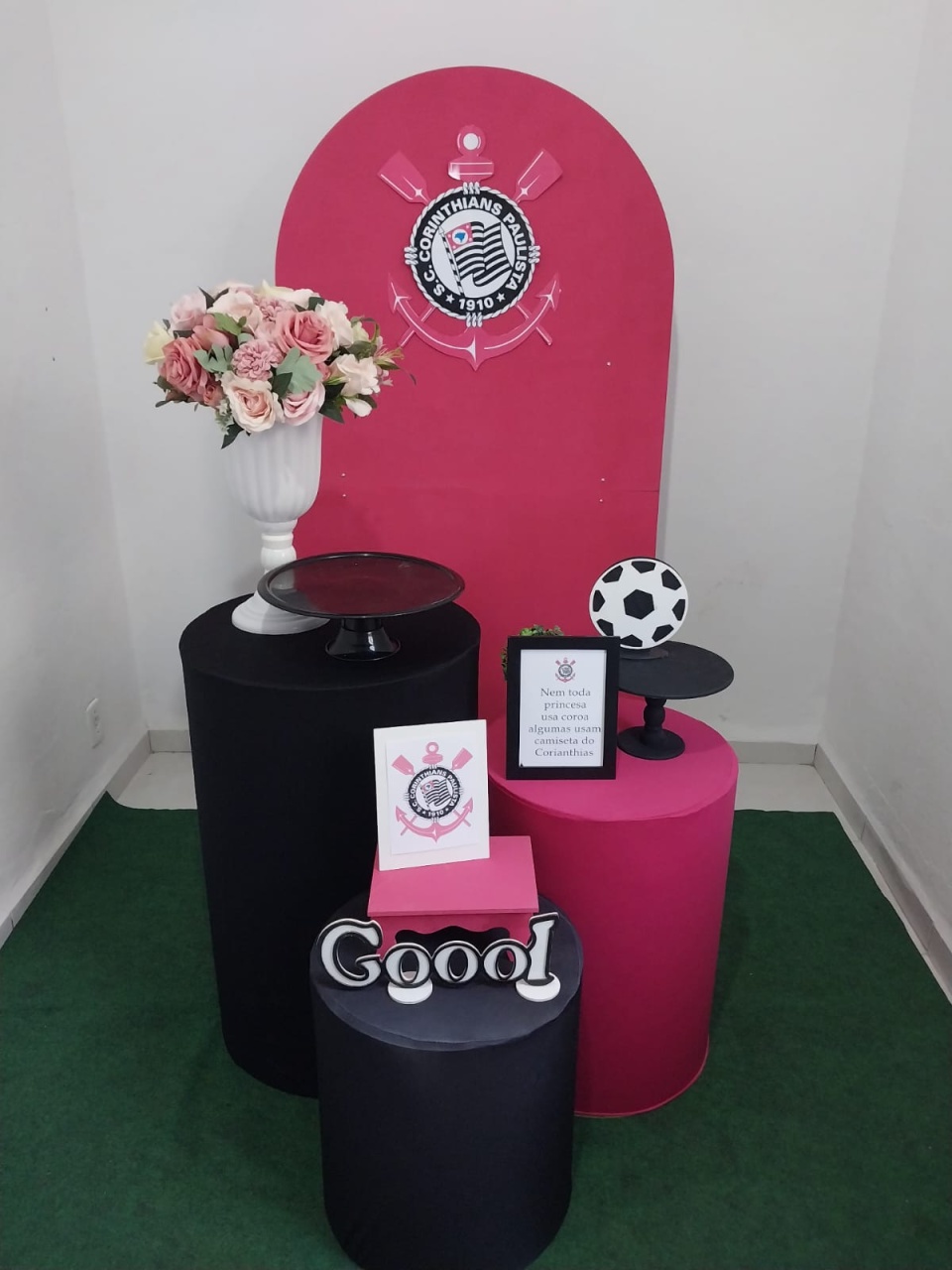 Kit Romano Corinthians Rosa - KaypemiLocações 
