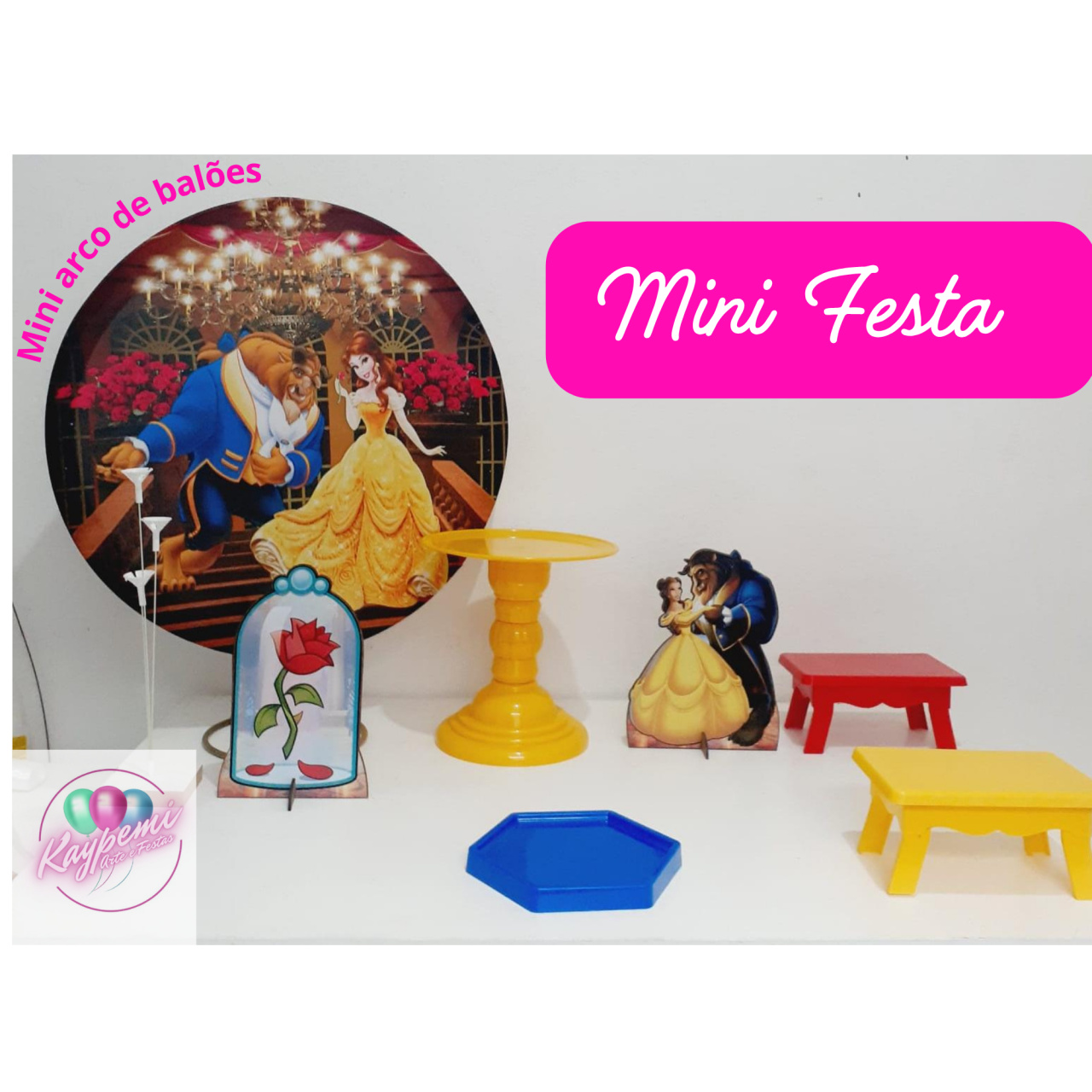 Mini Kit Mesa Bela E A Fera - KaypemiLocações 