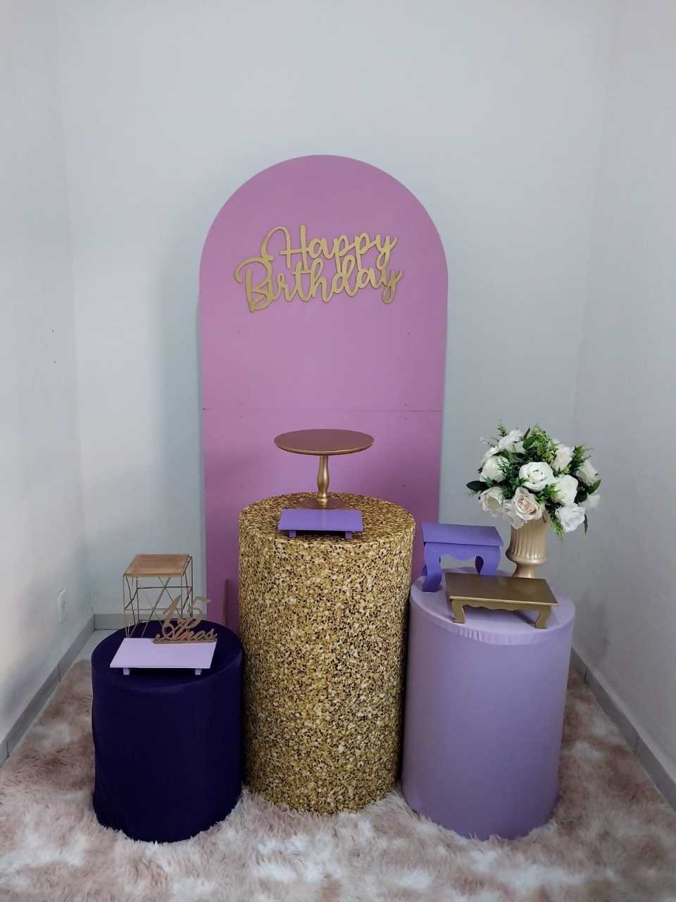 Kit Romano Happy Birthday Lilas - KaypemiLocações 