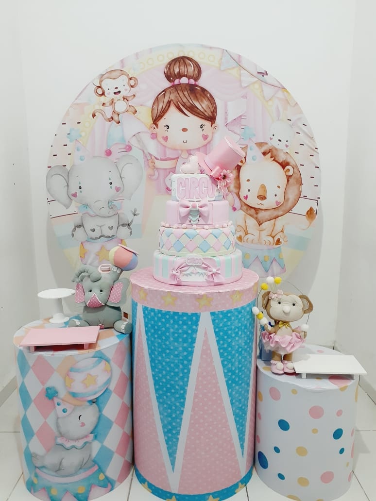 Kit Bronze Circo Rosa - KaypemiLocações 