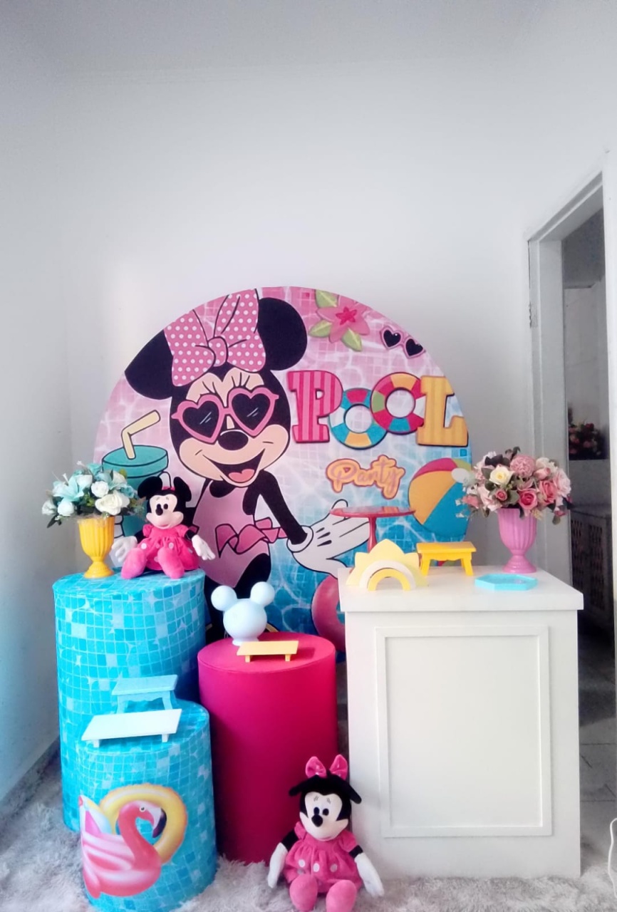 Kit Ouro Minnie Piscina - KaypemiLocações 
