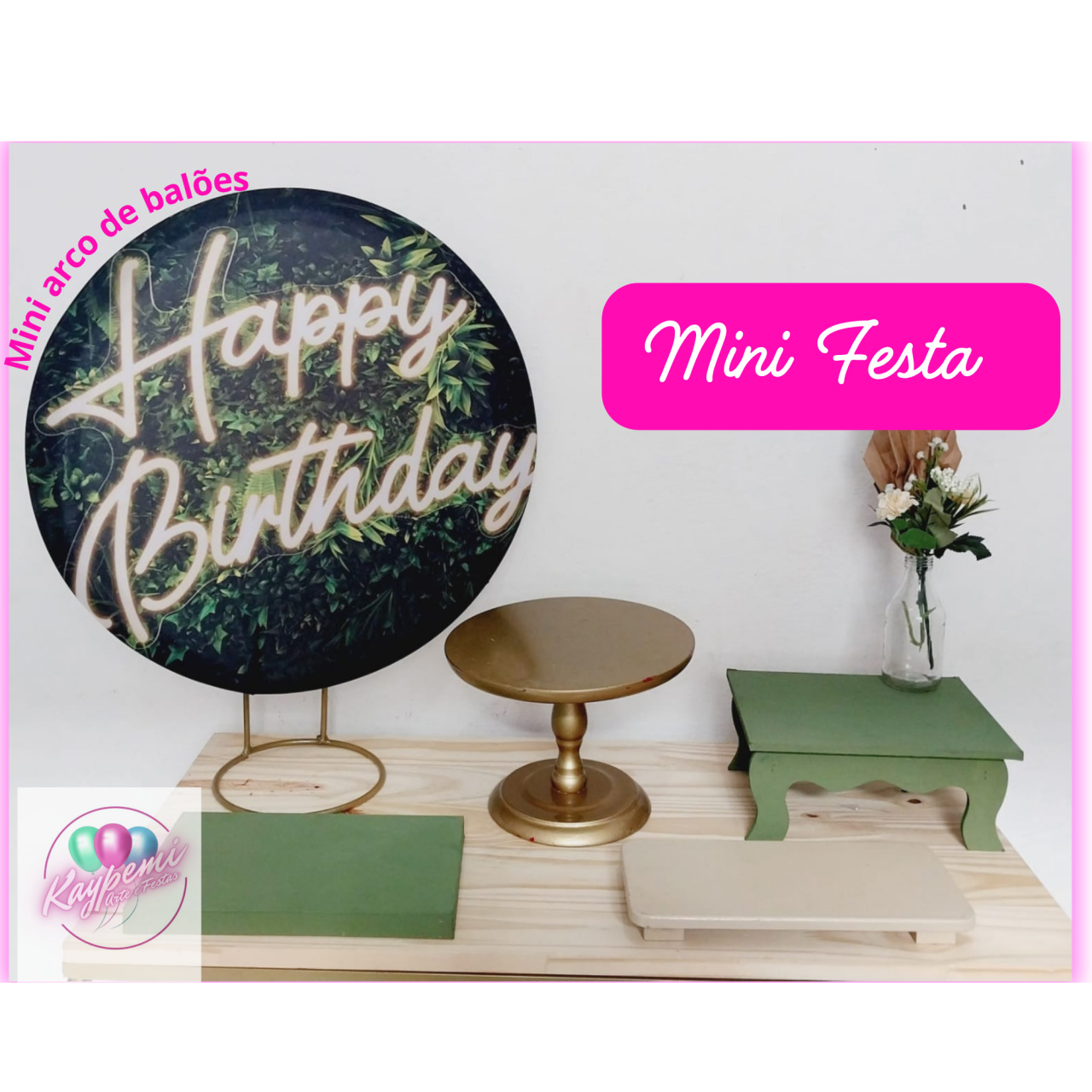 Mini Kit Mesa Happy Birthday - KaypemiLocações 