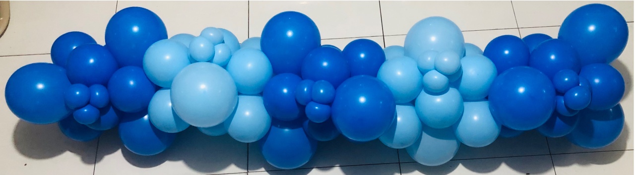 Arco de Bexiga Azul Bebê E Azul Royal - Mundo dos Sonhos