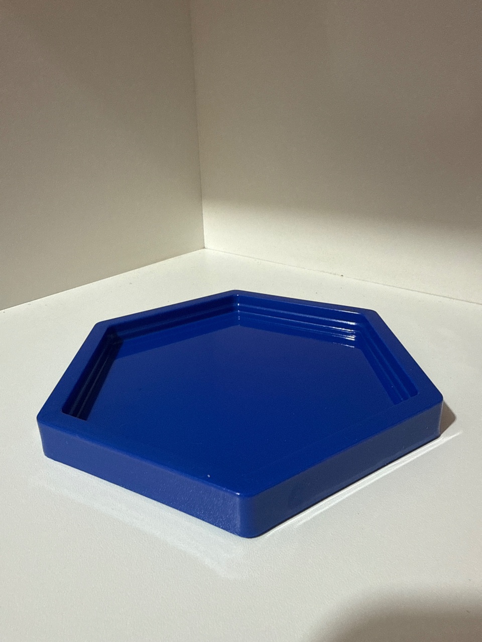 Mini Bandeja Sextavada Azul Royal - Mundo dos Sonhos