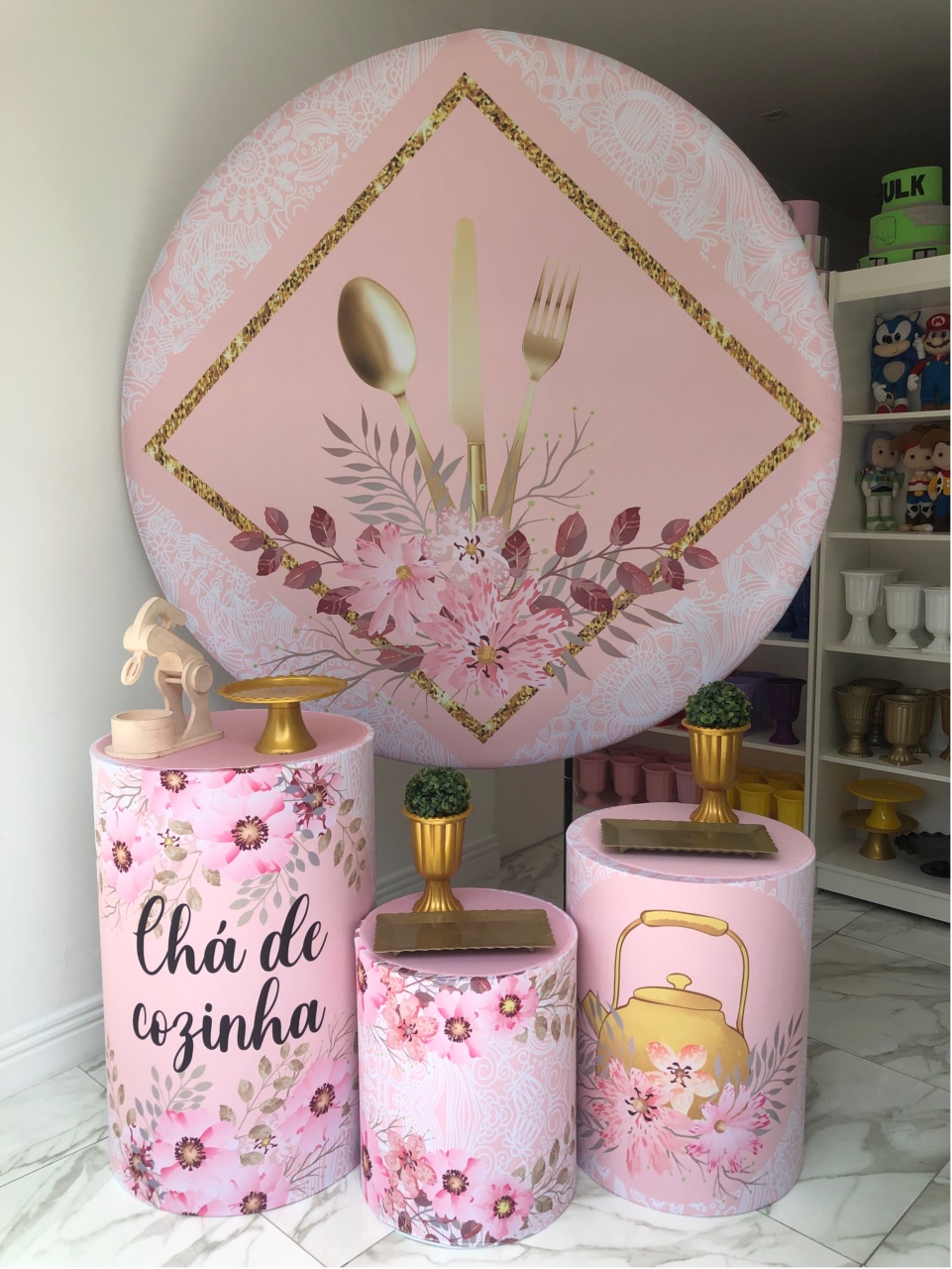 Chá de Cozinha Rosa Claro - Mundo dos Sonhos