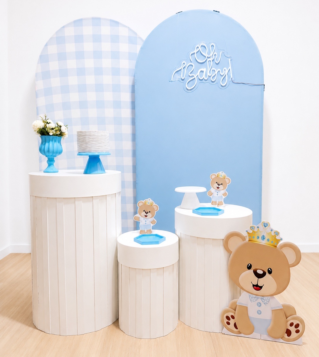 Urso Realeza Azul Bebê - Mundo dos Sonhos