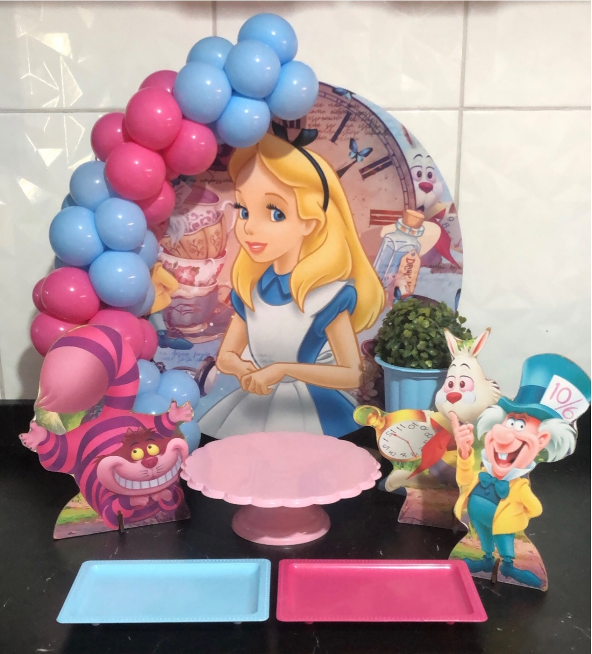Kit de Mesa Alice País das Maravilhas - Mundo dos Sonhos
