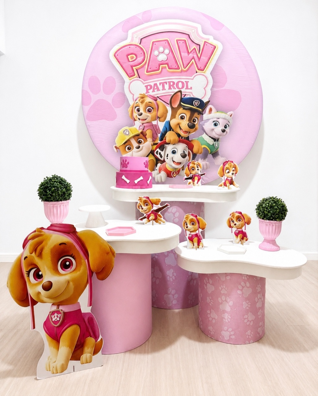 Skye Patrulha Canina Rosa Kit Orgânico - Mundo dos Sonhos