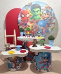 Vingadores Baby + Painel Romano + Suporte de Lembrancinha - imagem 2
