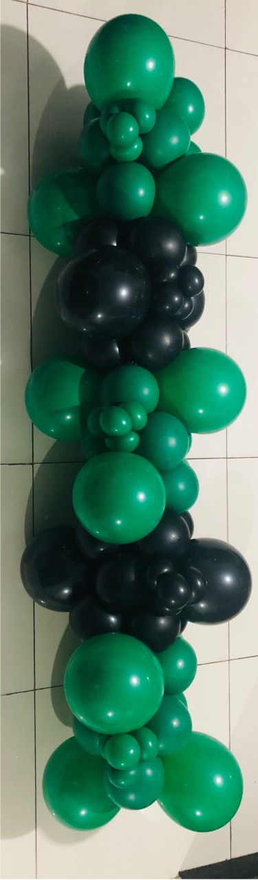Arco de Bexiga Preto E Verde Escuro - Mundo dos Sonhos