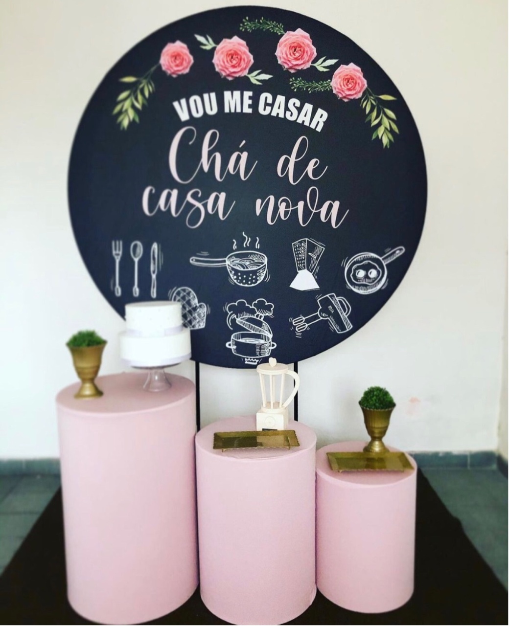 Chá Casa Nova Preto/Rosa - Mundo dos Sonhos