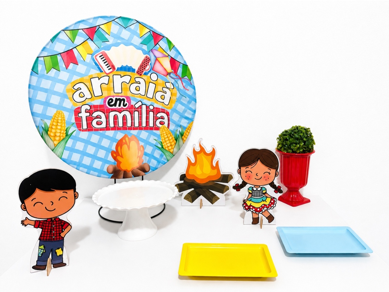 Kit de Mesa Arraia Em Família - Mundo dos Sonhos