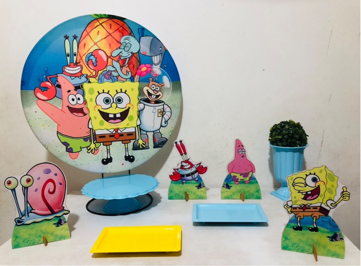 Kit de Mesa Bob Esponja - Mundo dos Sonhos