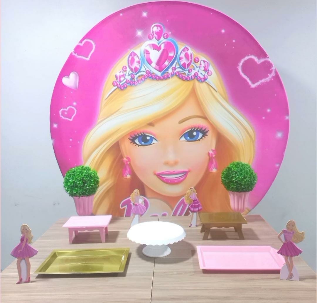 Barbie.-Bronze - D´Coração Festaria