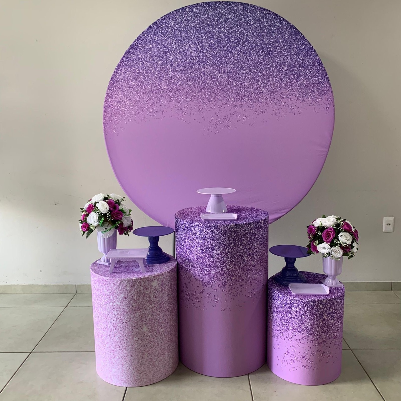 Feminino Lilas-Prata - D´Coração Festaria