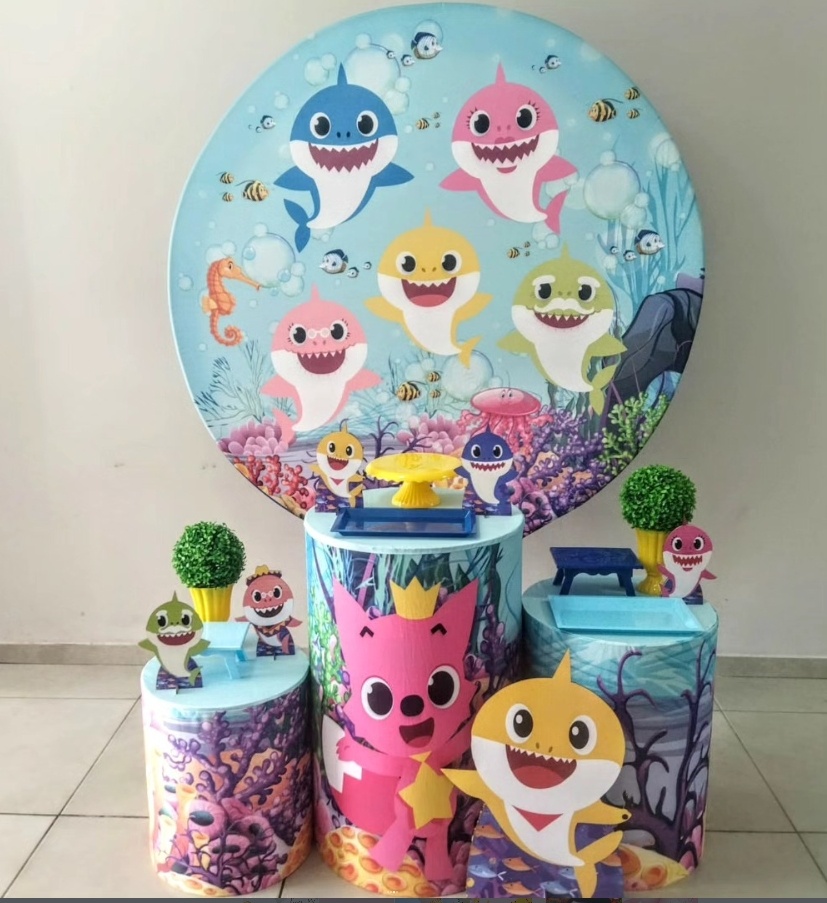 Baby Shark-Prata - D´Coração Festaria