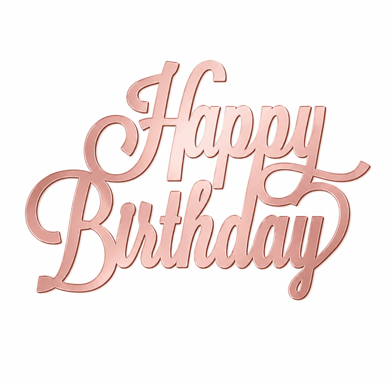 Letreiro Happy Birthday Rose Gold - D´Coração Festaria