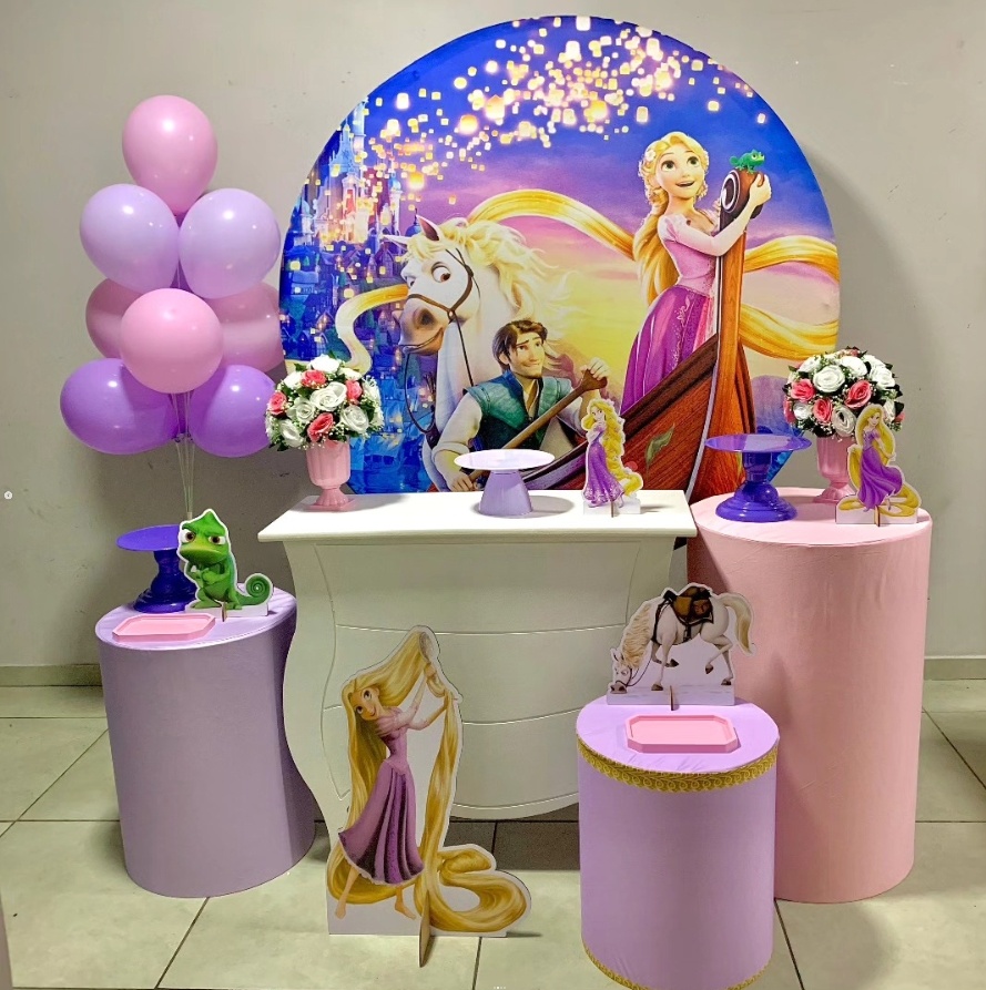 Rapunzel-Ouro - D´Coração Festaria
