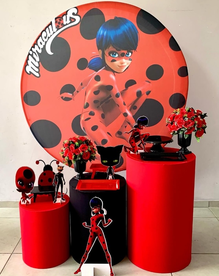 Miraculous/Ladybug - Prata - D´Coração Festaria