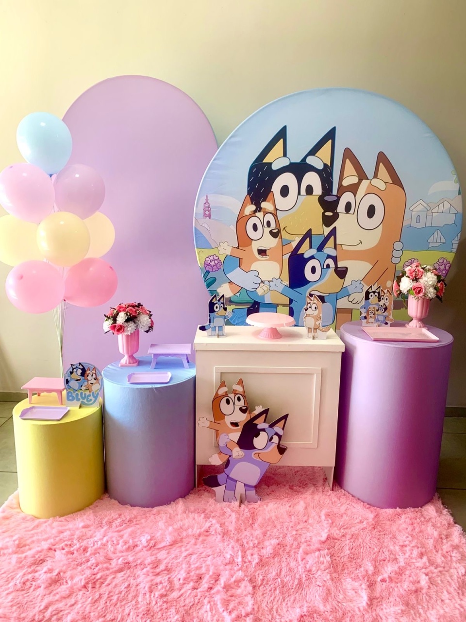 Bluey E Bingo Menina-Diamante - D´Coração Festaria