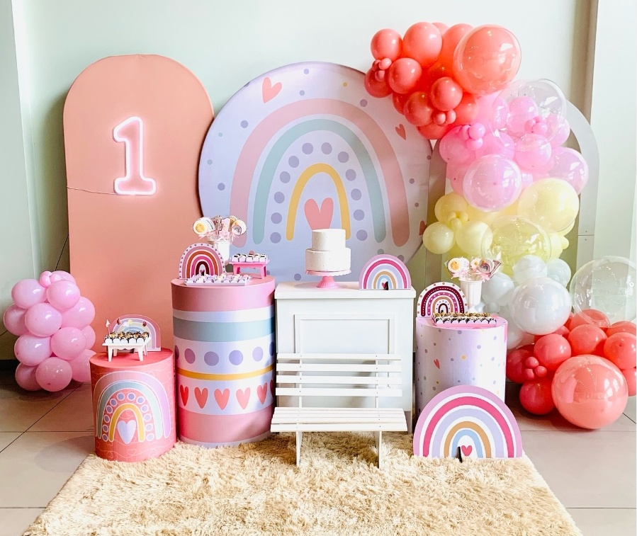 Composição Arco Iris Boho - D´Coração Festaria