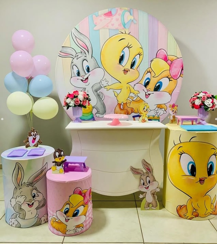 Baby Looney Tunes Menina - Ouro - D´Coração Festaria