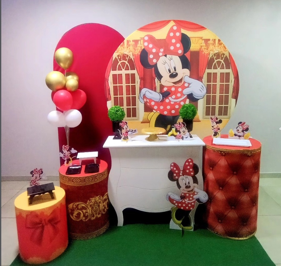 Minnie Vermelha-Diamante - D´Coração Festaria