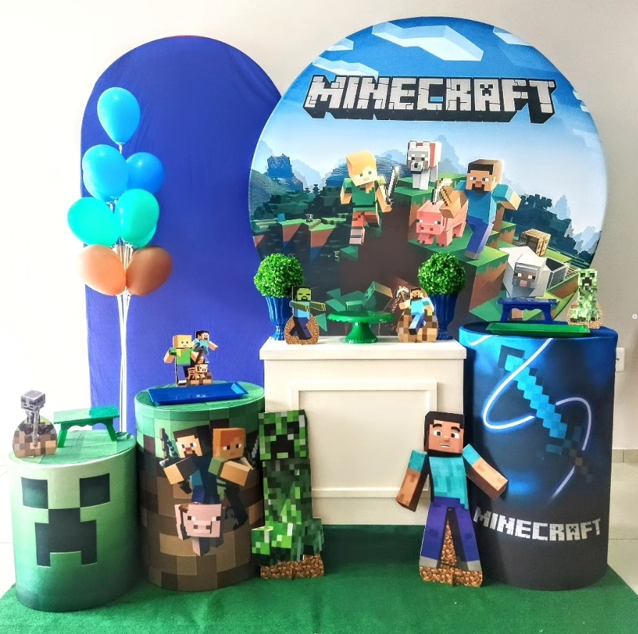 Minecraft-Diamante - D´Coração Festaria