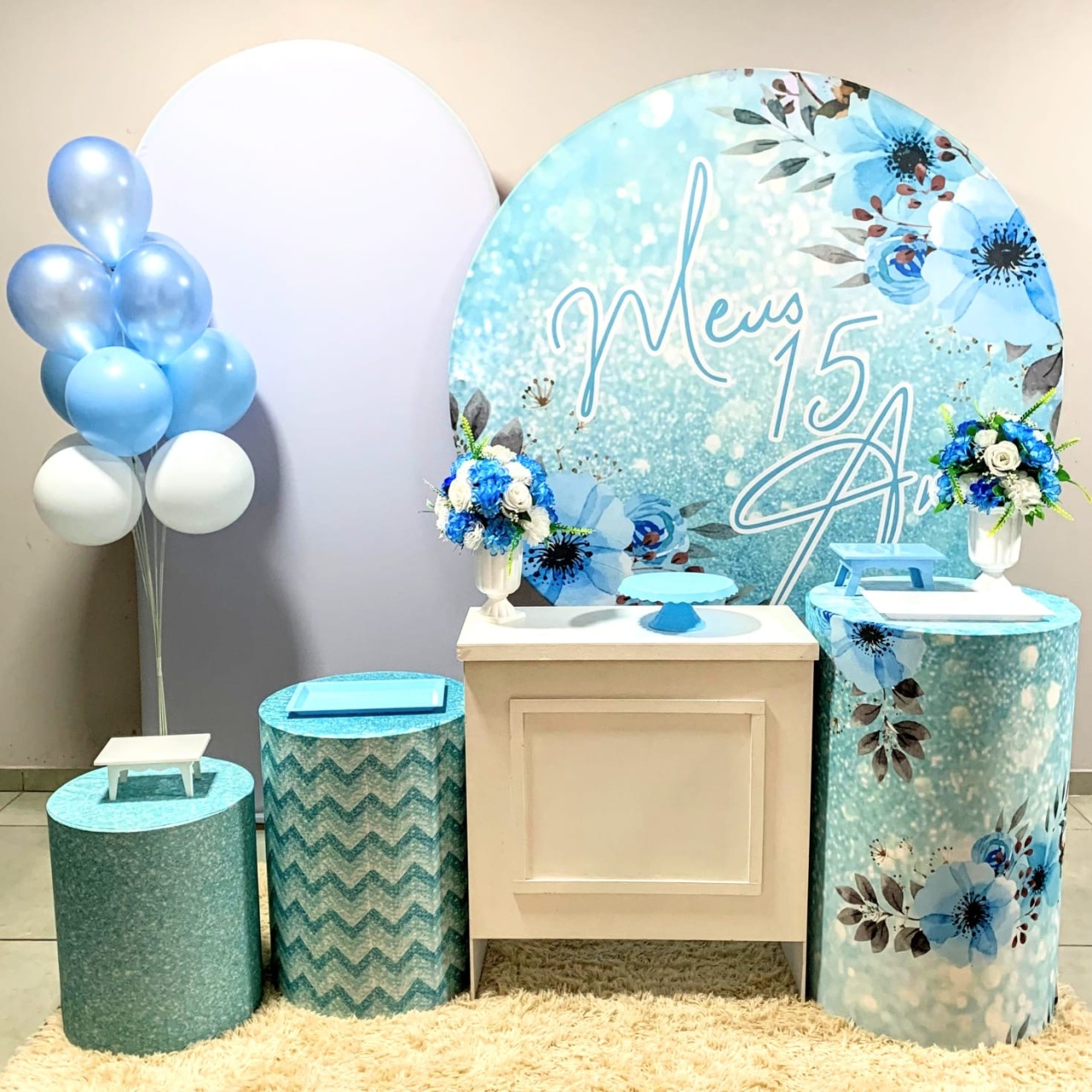 15 Anos Azul Claro - Diamante - D´Coração Festaria