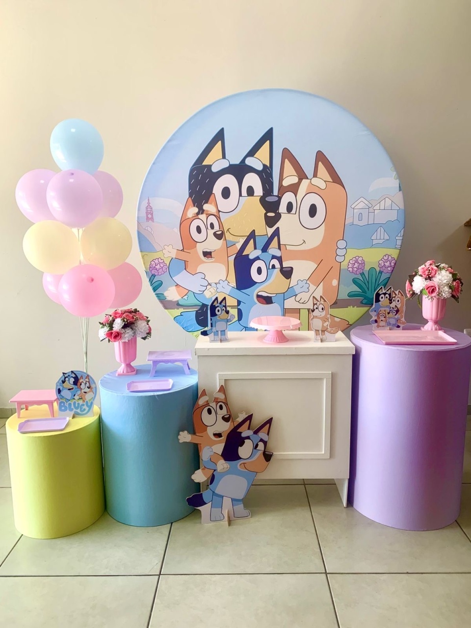Bluey E Bingo Menina-Ouro - D´Coração Festaria